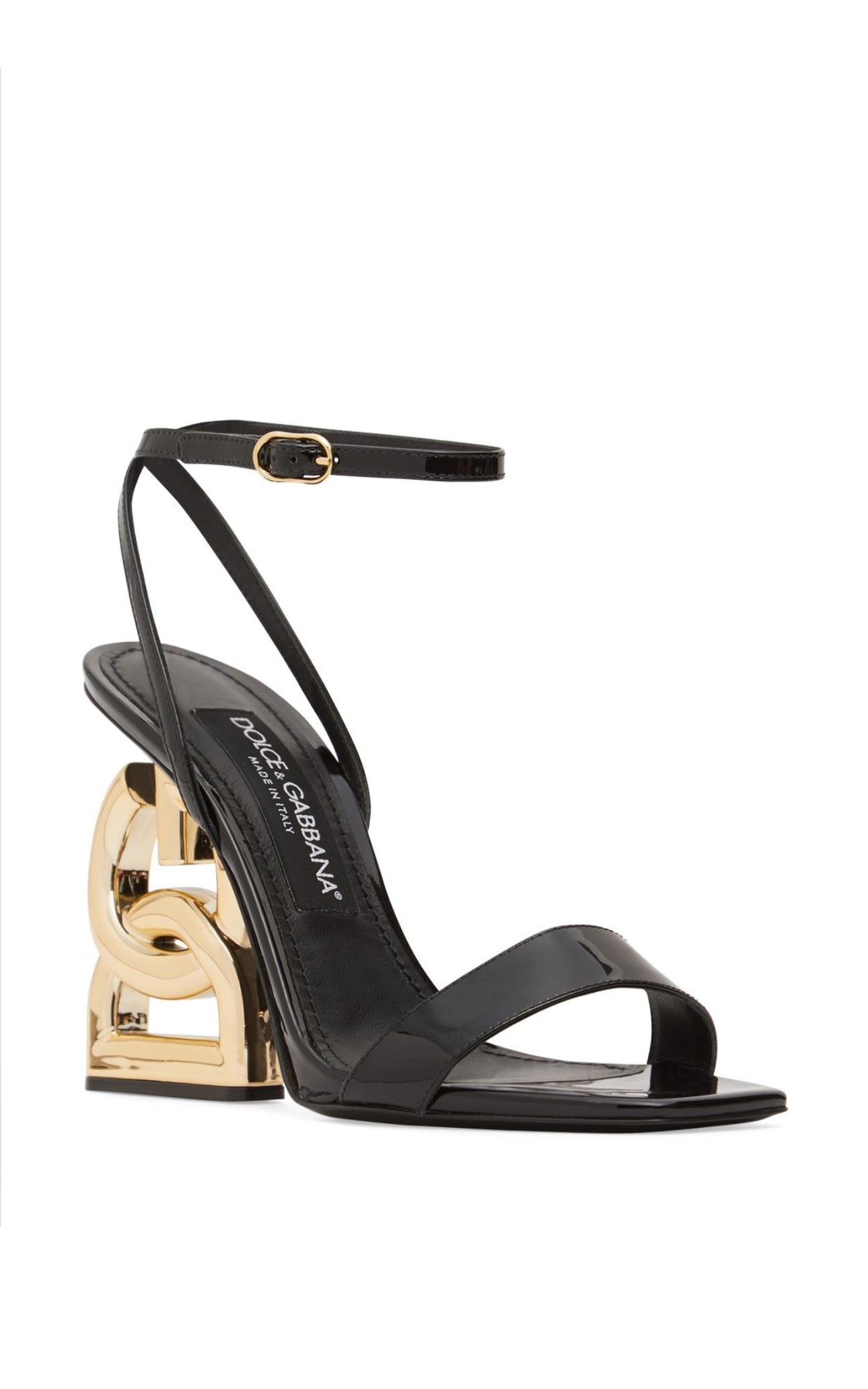 Dolce&Gabbana 105mm Keira Patent Leather Sandals