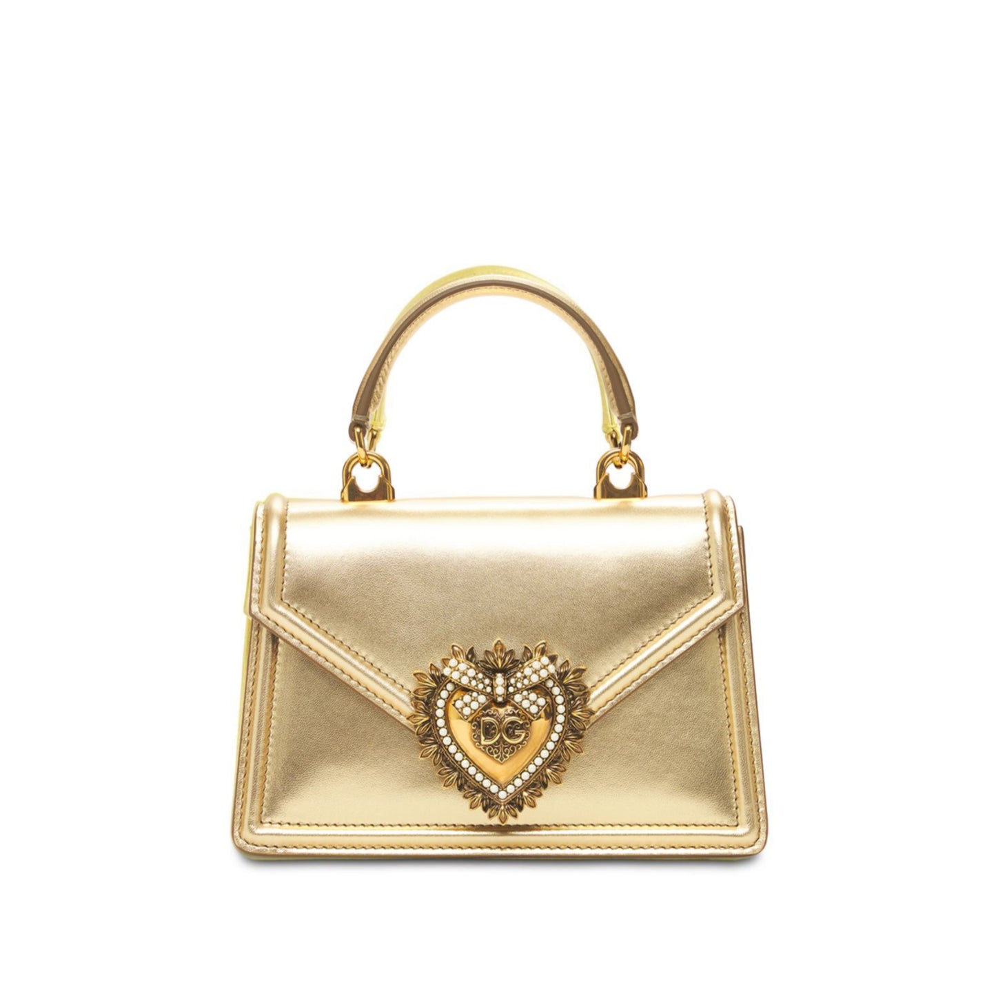 Dolce&Gabbana Mini Devotion Laminated Leather Bag