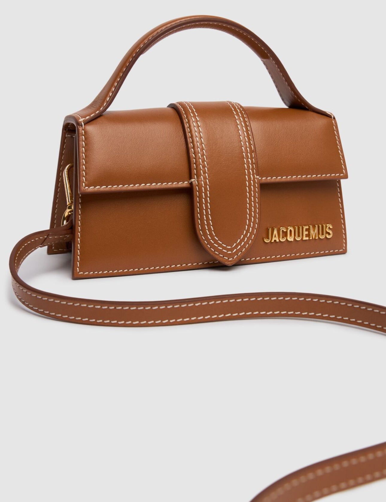 Jacquemus Le Bambino Leather Top Handle Bag Light Brown