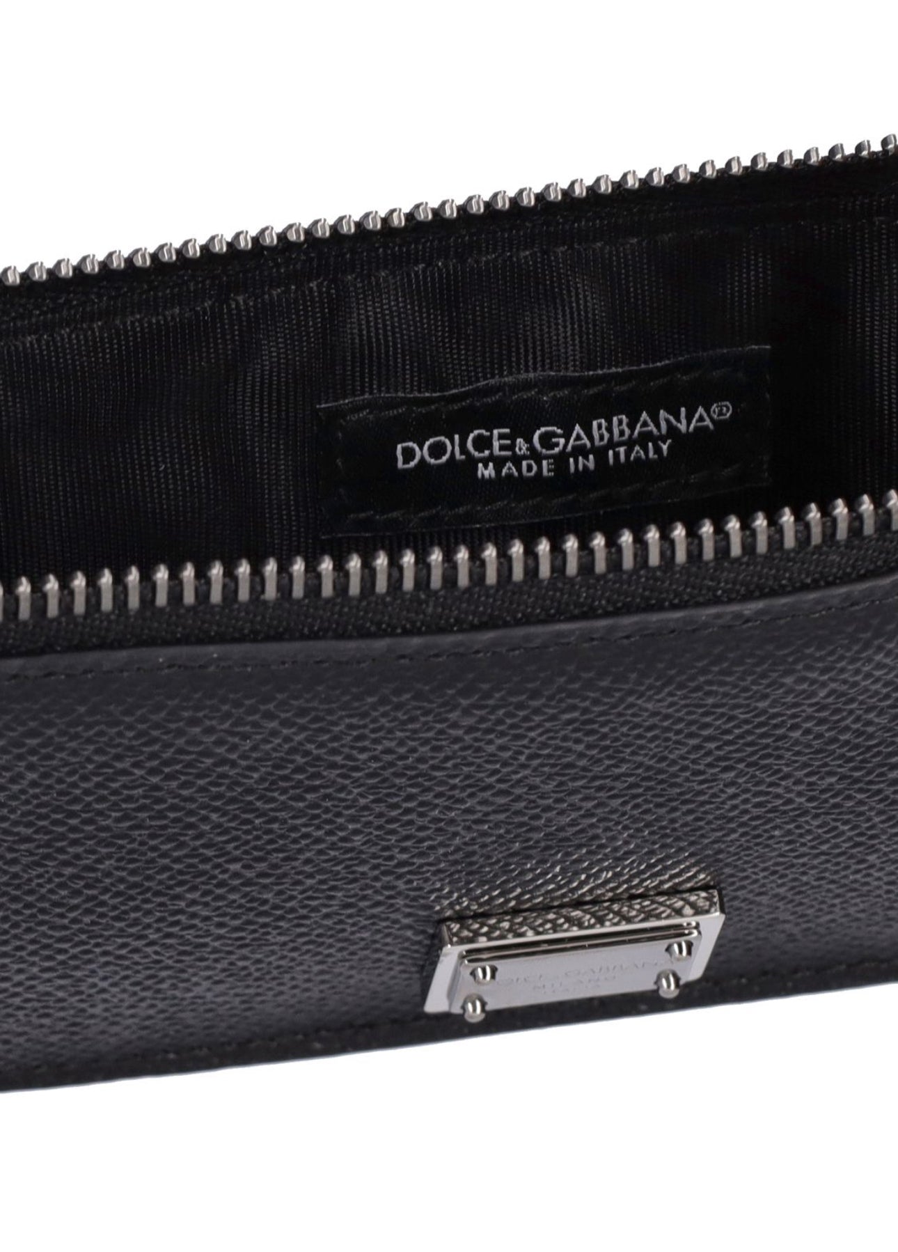 Dolce & Gabbana Logo Plaque Leather Card Holder