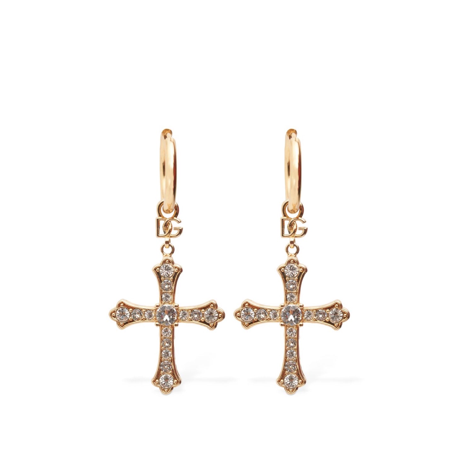 Dolce&Gabbana DG DNA Crystal Cross Earrings