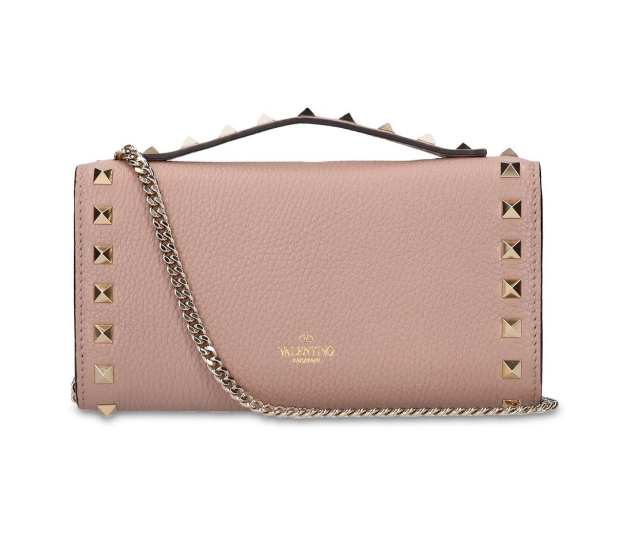 Valentino Garavani Rockstud Grained Leather Shoulder Bag