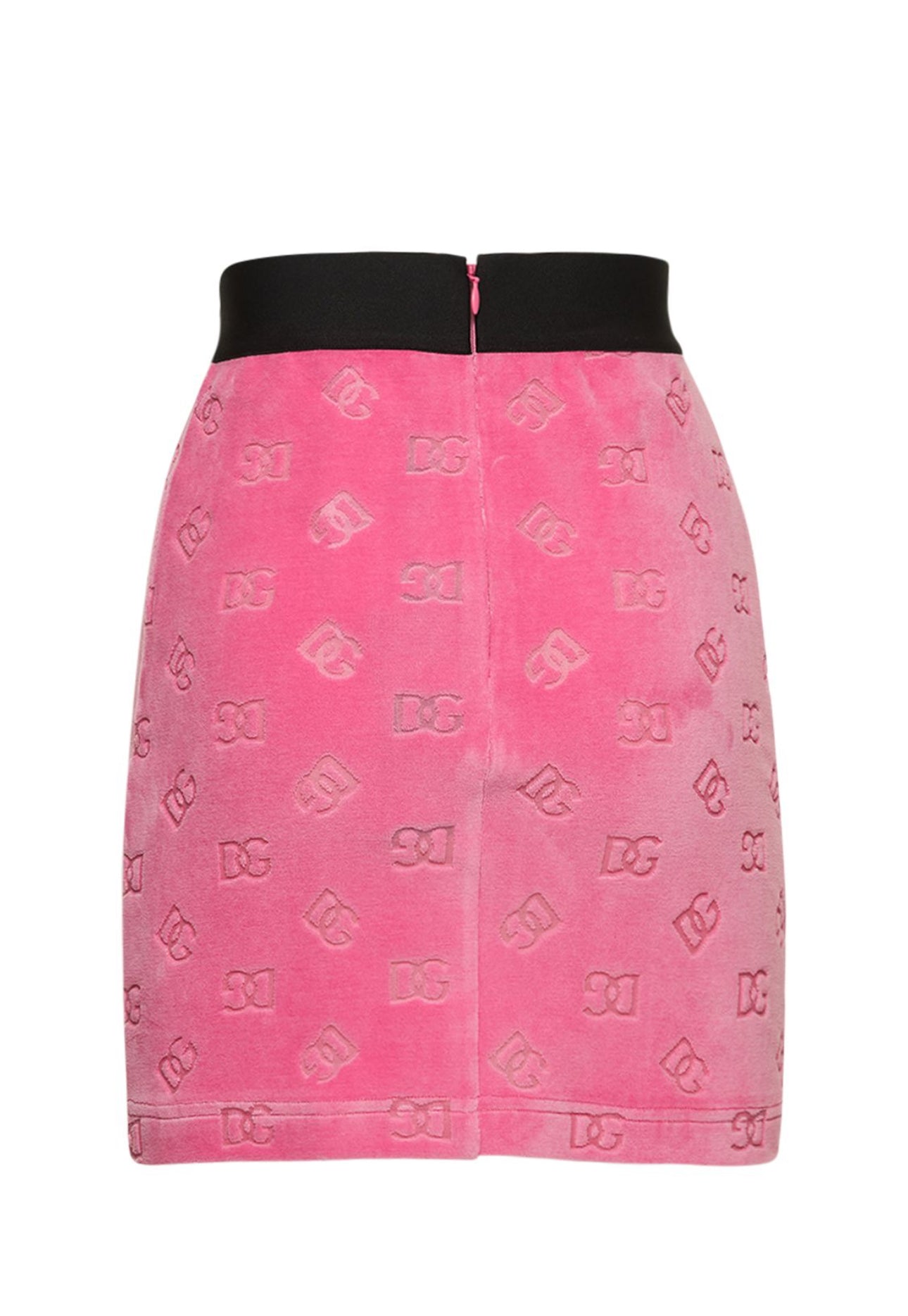 Dolce&Gabbana Cotton Chenille Jacquard Logo Mini Skirt