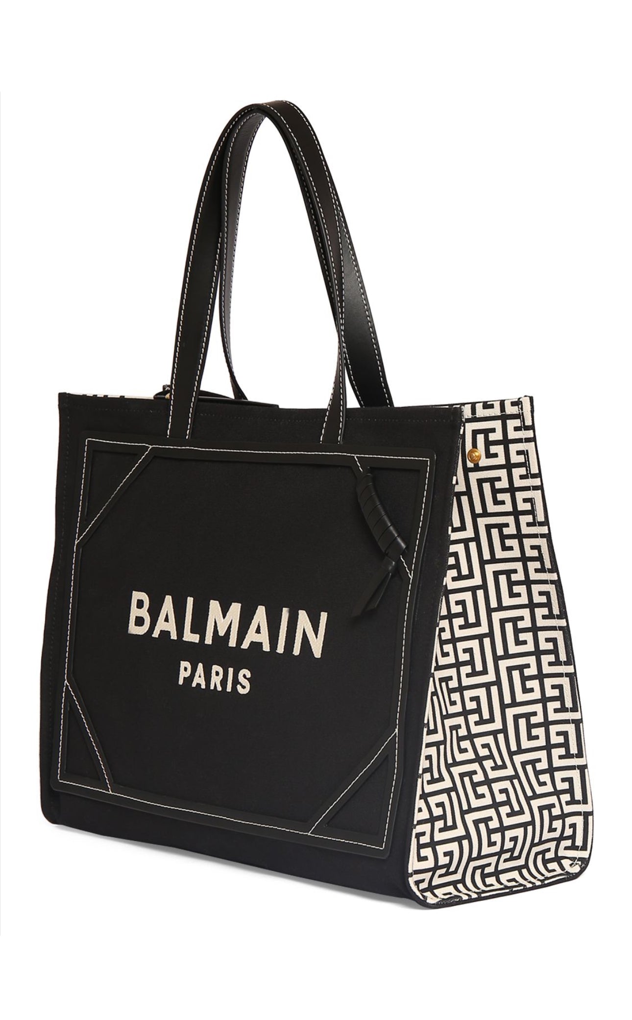 Balmain B-Army Monogram Canvas Tote Bag