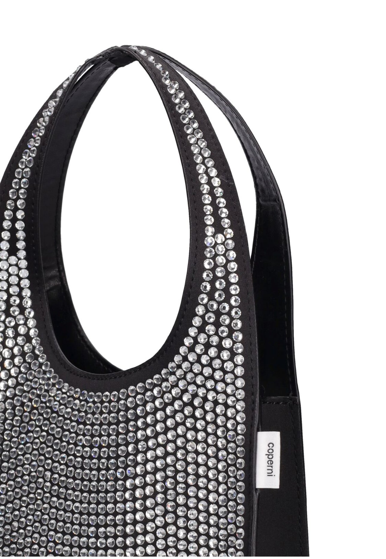 Coperni Mini Crystal Embellished Swipe Tote Bag