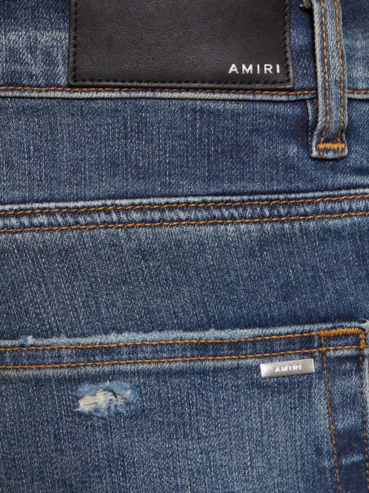 Amiri 15cm Stack Cotton Denim Jeans