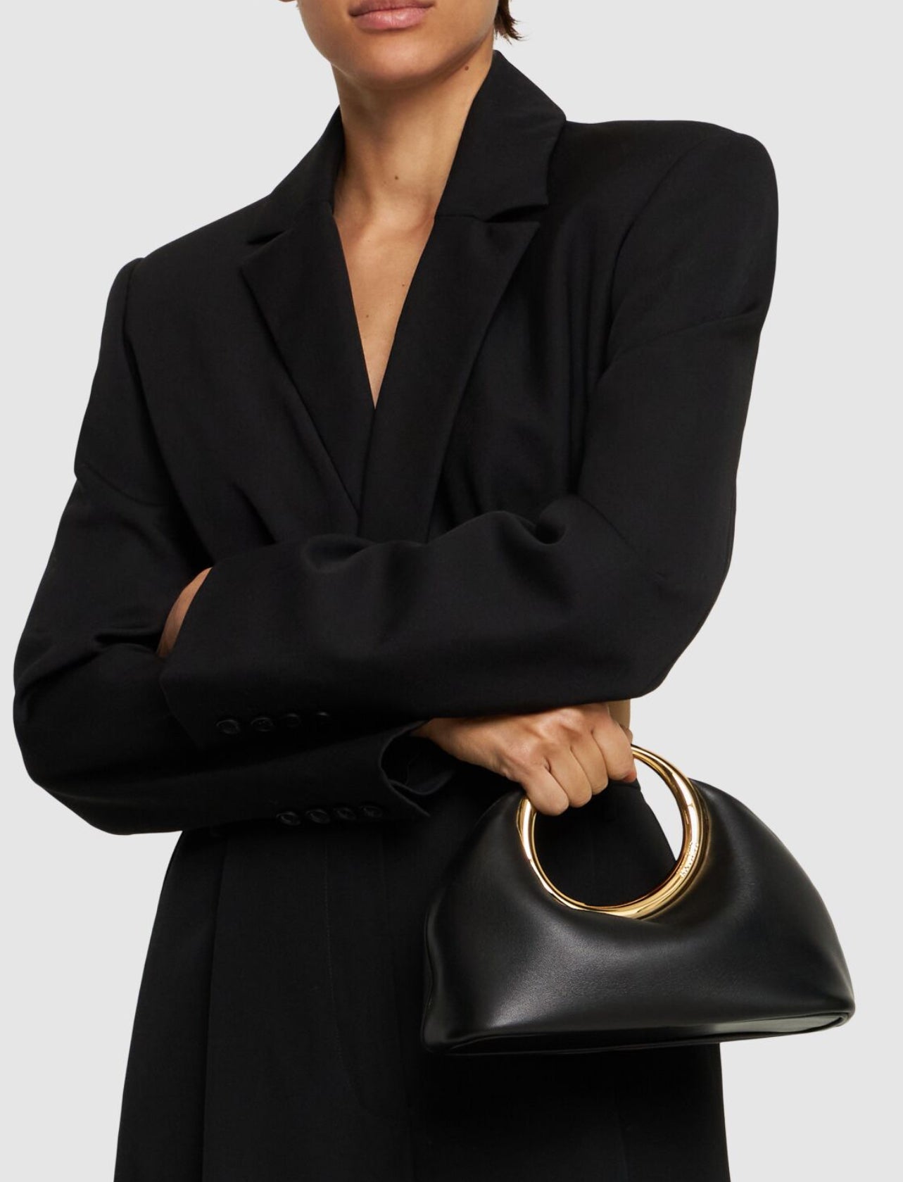 Jacquemus Le Petit Calino Nappa Leather Black Bag