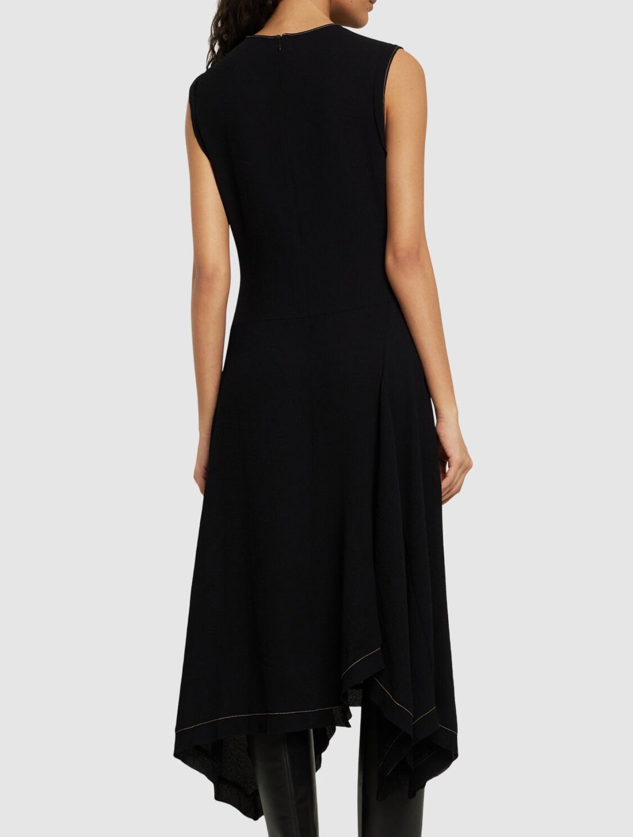 Acne Studios Crepe Gauze Sleeveless Midi Dress