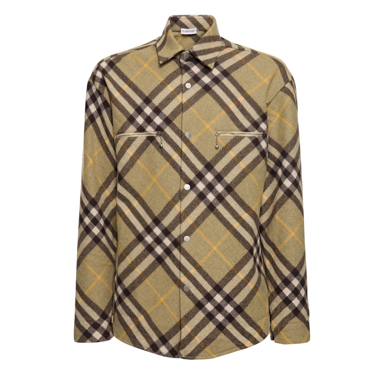 Burberry Check Wool Blend Casual Jacket