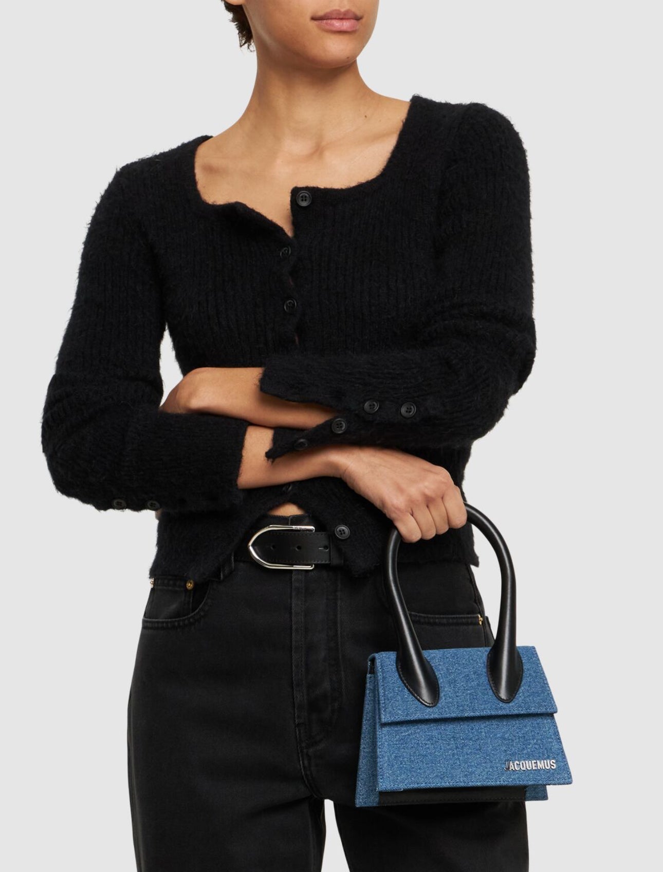 Jacquemus Le Chiquito Moyen Denim Top Handle Bag