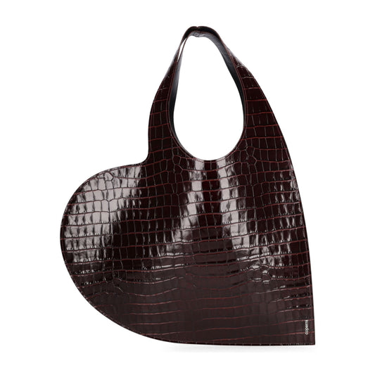 Coperni Heart Embossed Leather Tote Bag