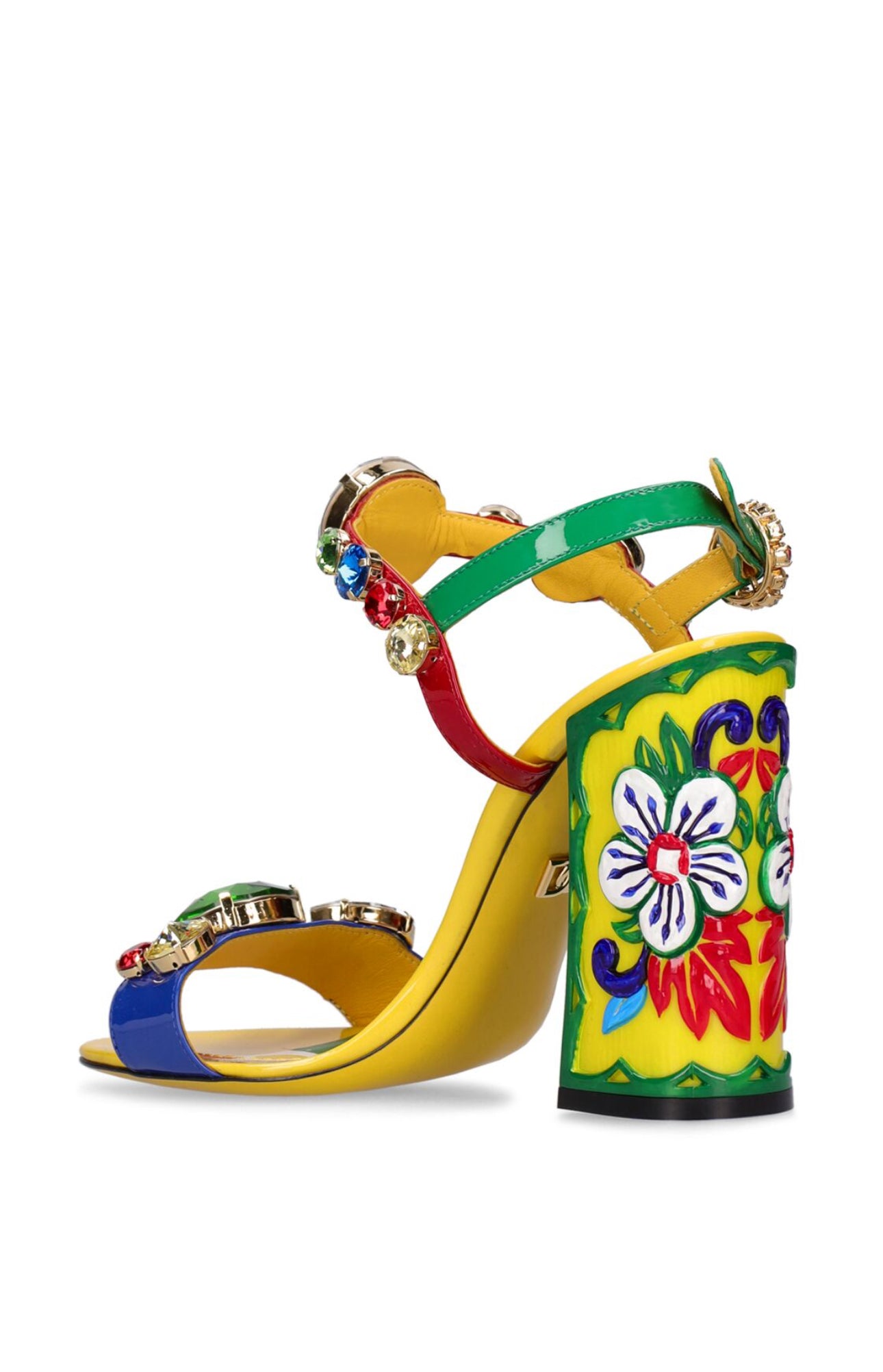 Dolce&Gabbana 105mm Keira Patent Leather Sandals