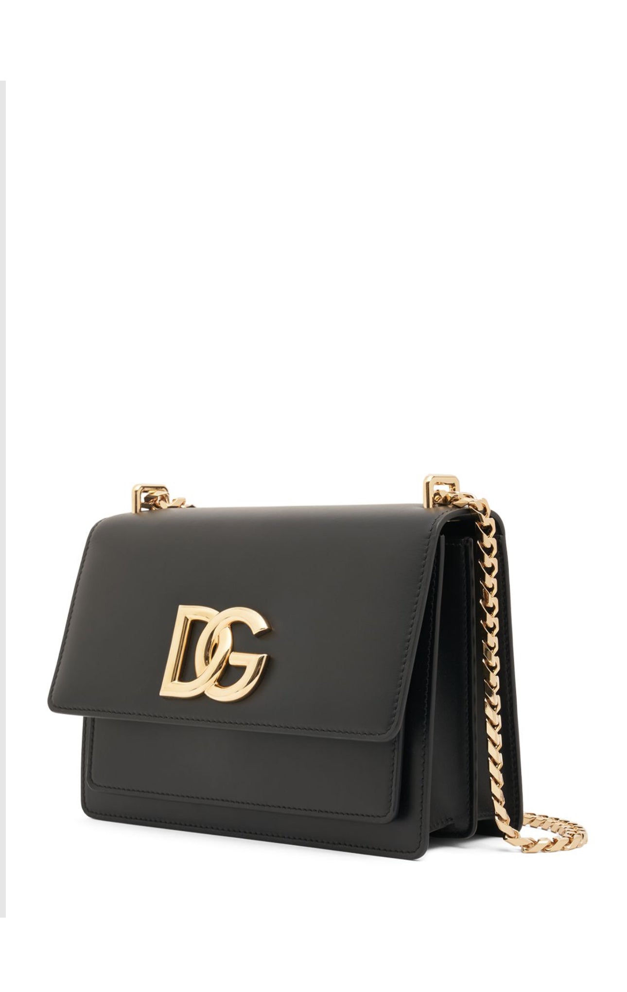 Dolce&Gabbana Logo Leather Chain Shoulder Bag