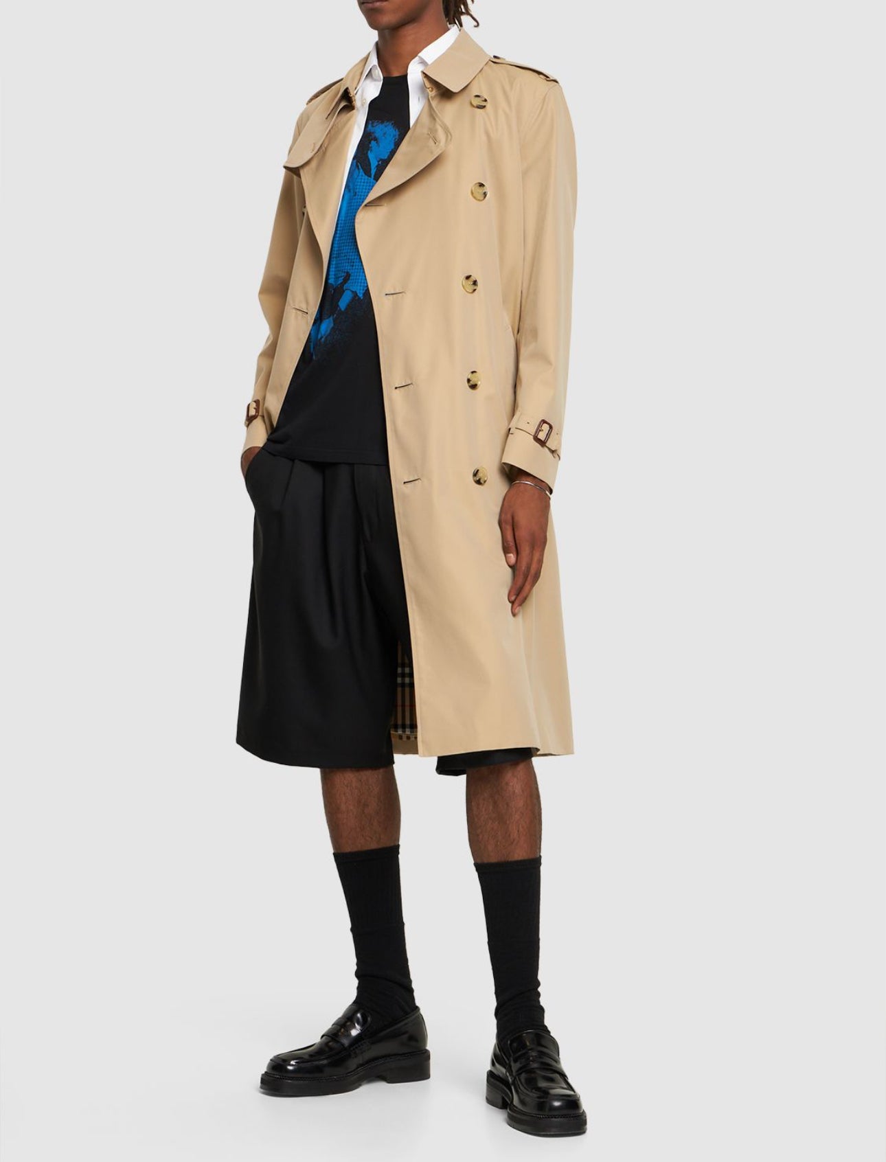 Burberry Kensington Long Cotton Trench Coat