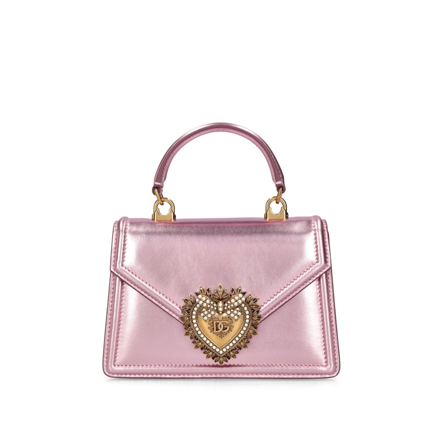 Dolce&Gabbana Mini Devotion Laminated Top Handle Bag