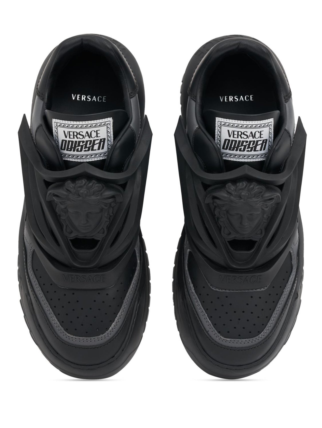 Versace Bi-Color Leather Sneakers