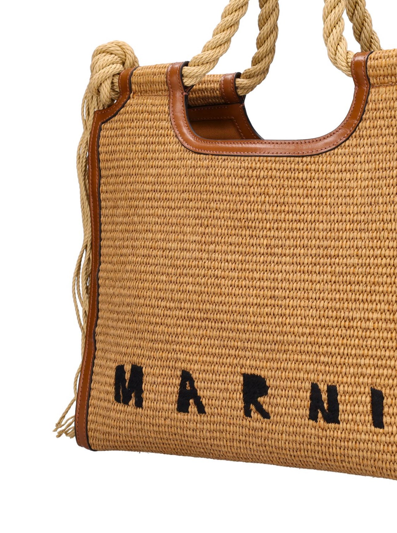 Marni Marcel Woven Cotton Blend Tote Bag