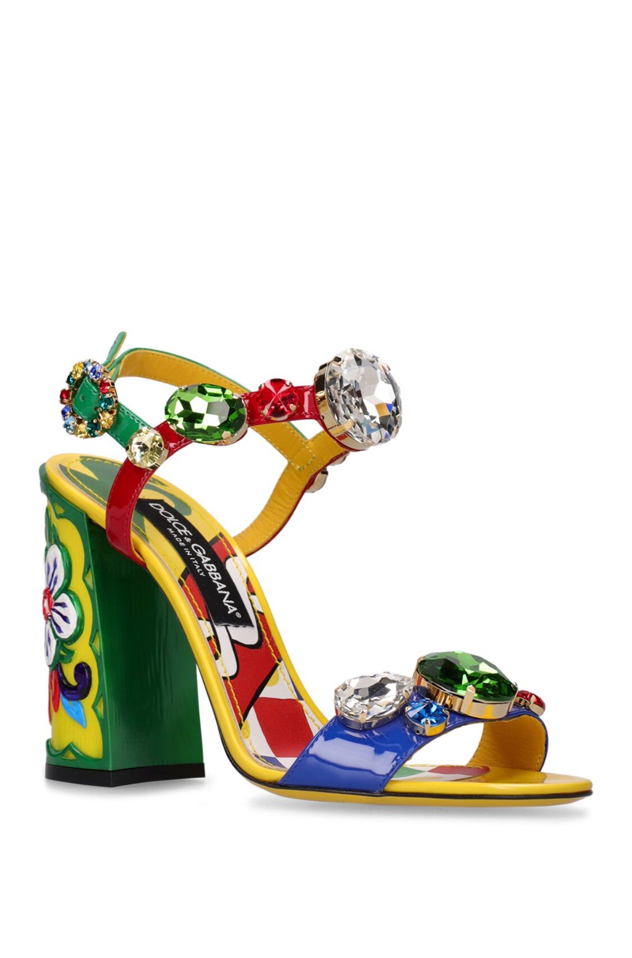 Dolce&Gabbana 105mm Keira Patent Leather Sandals