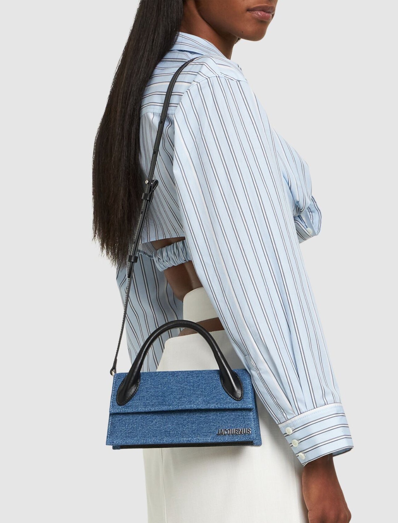 Jacquemus Le Chiquito Long Denim Top Handle Bag