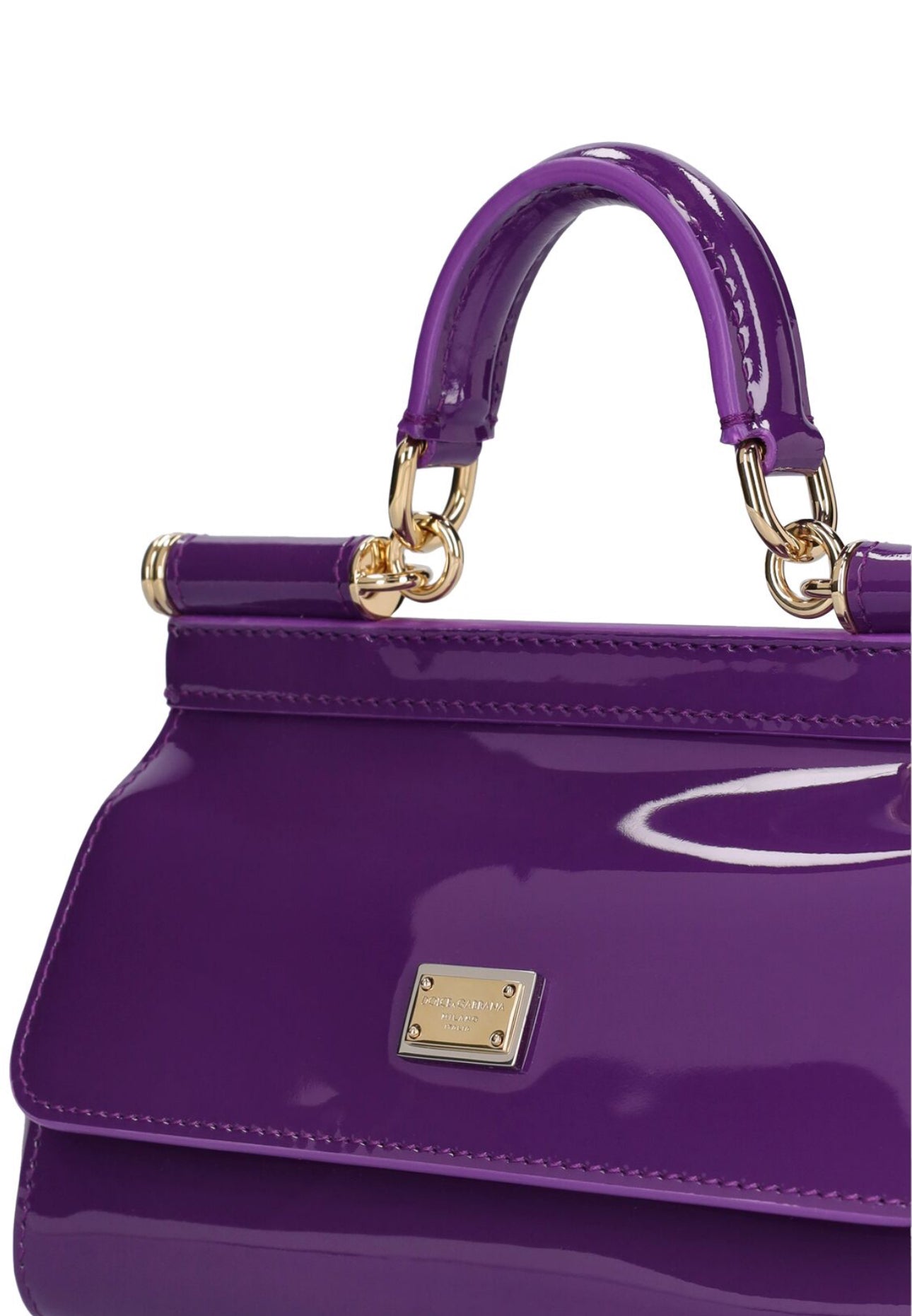 Dolce&Gabbana Mini Sicily Patent Leather Top Handle