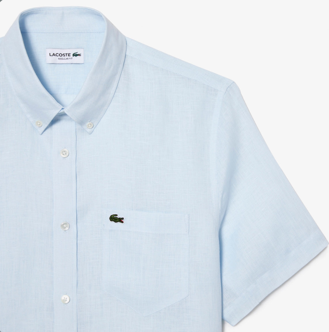 Lacoste Men’s Short Sleeve Linen Shirt