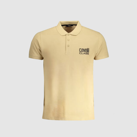 Cavalli Class Beige Polo Shirt