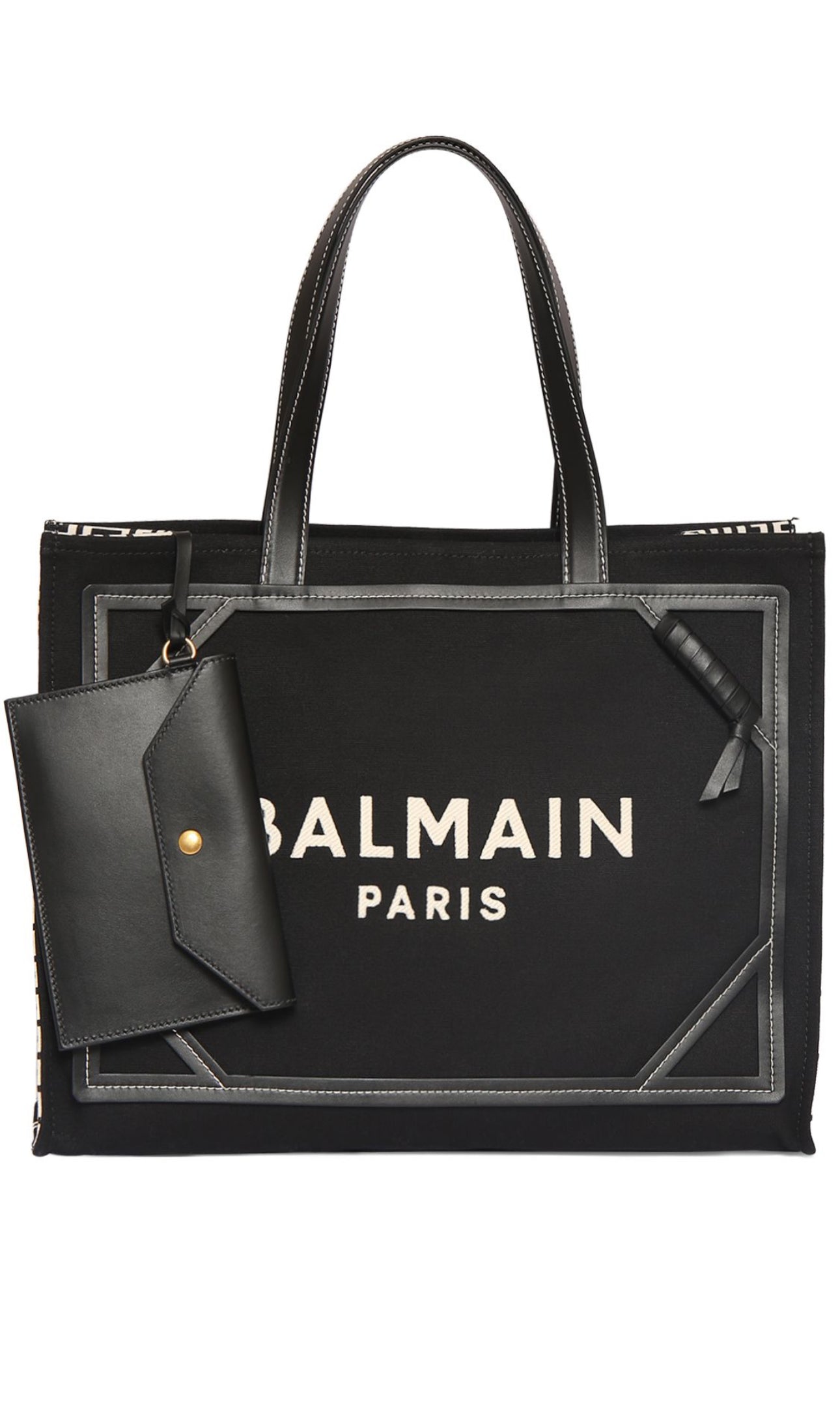 Balmain B-Army Monogram Canvas Tote Bag