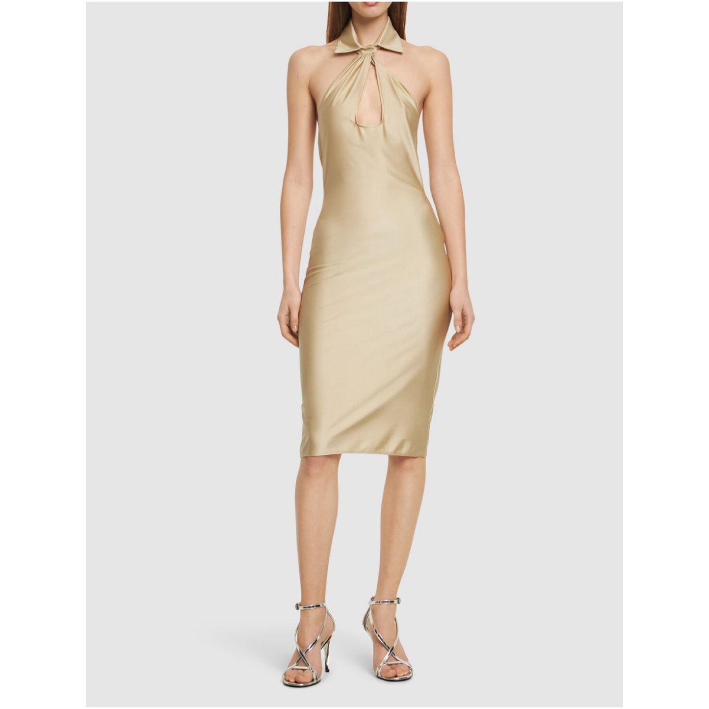 Coperni Open Chest Stretch Jersey Midi Dress