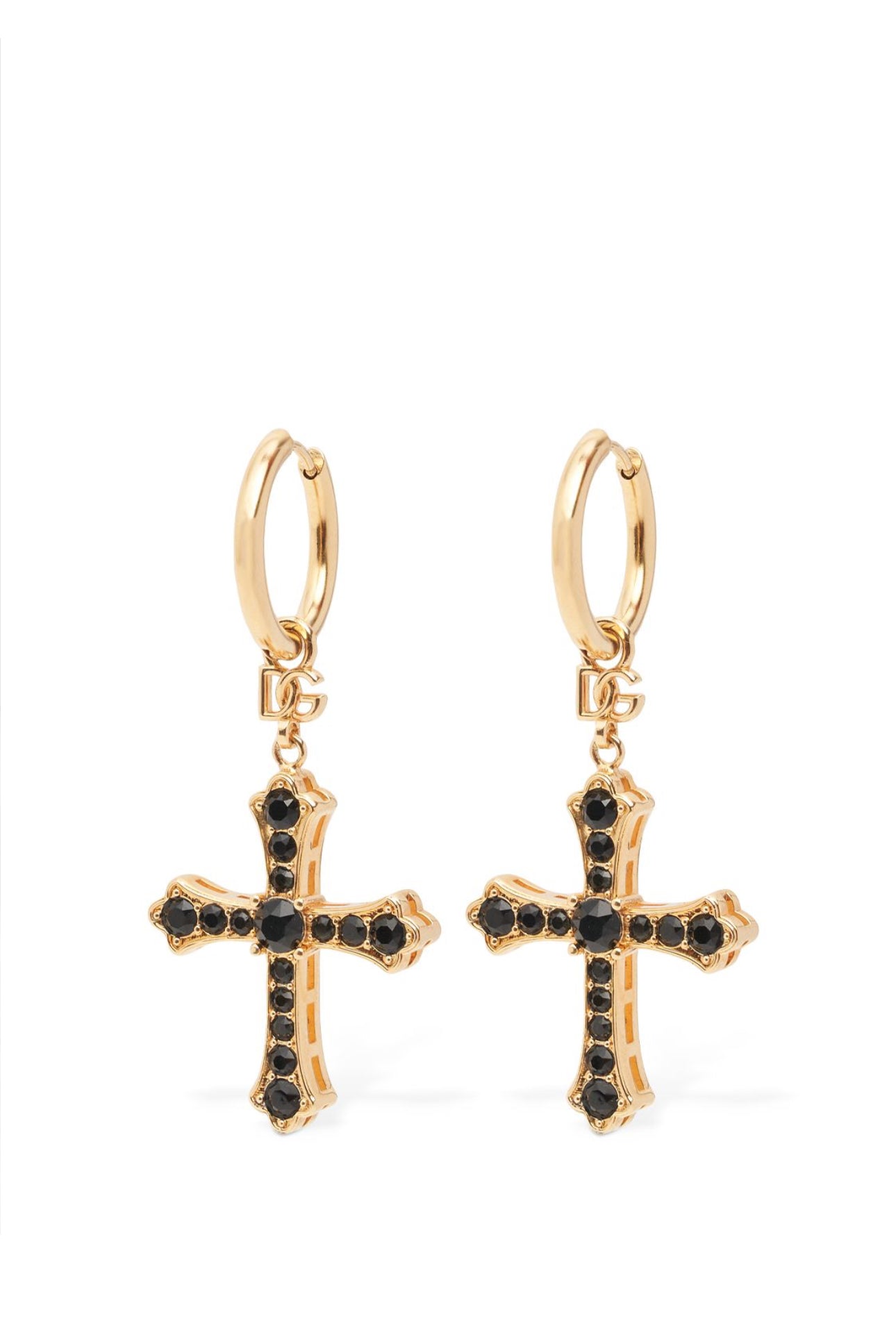 Dolce&Gabbana DG DNA Crystal Cross Earrings