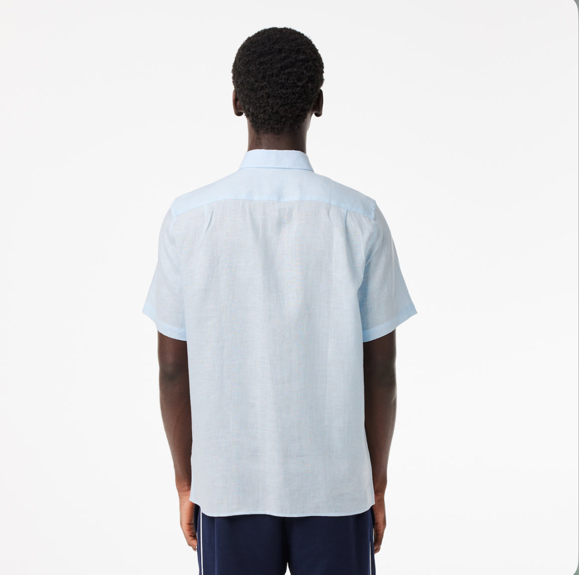 Lacoste Men’s Short Sleeve Linen Shirt