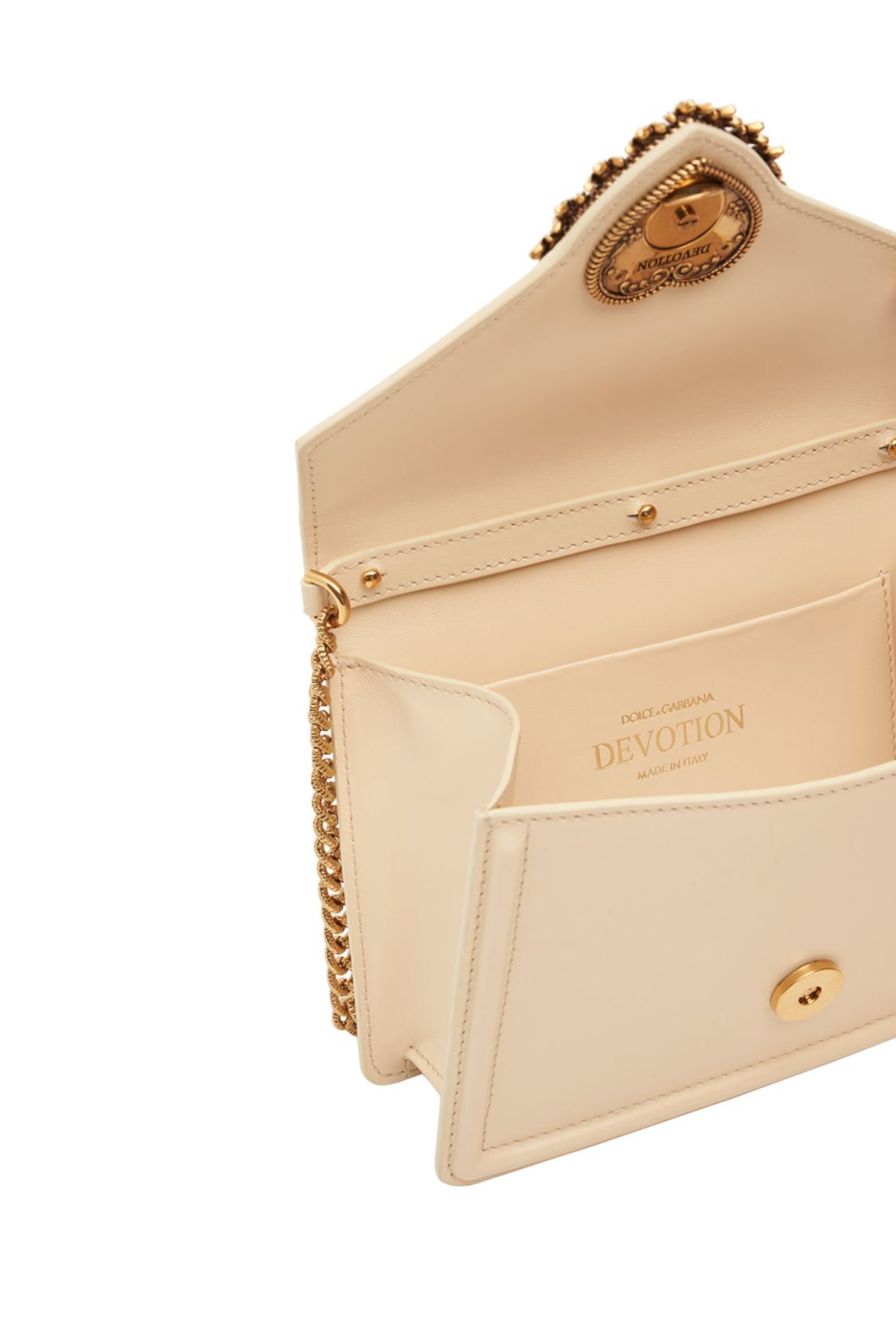 Dolce&Gabbana Mini Devotion Leather Top Handle Bag