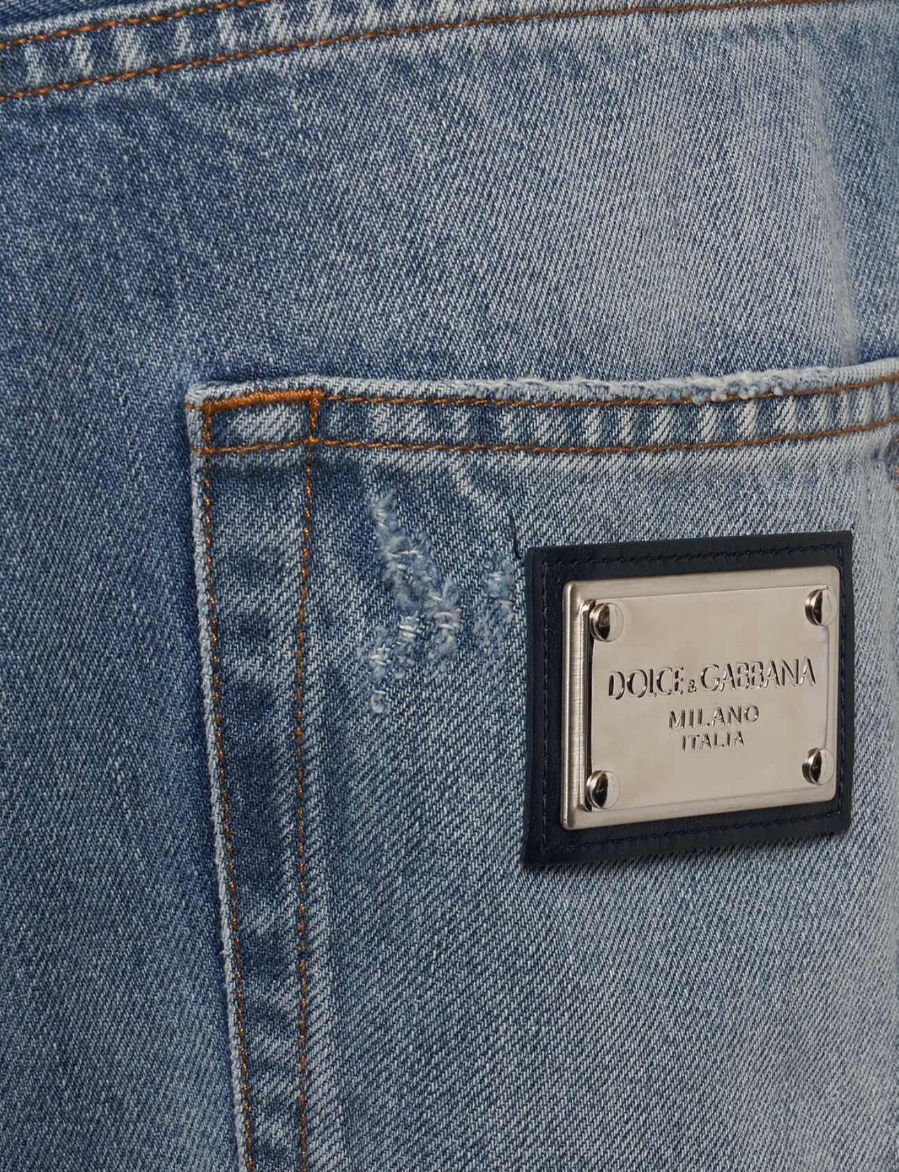 Dolce & Gabbana Distressed Denim Five Pocket Jeans