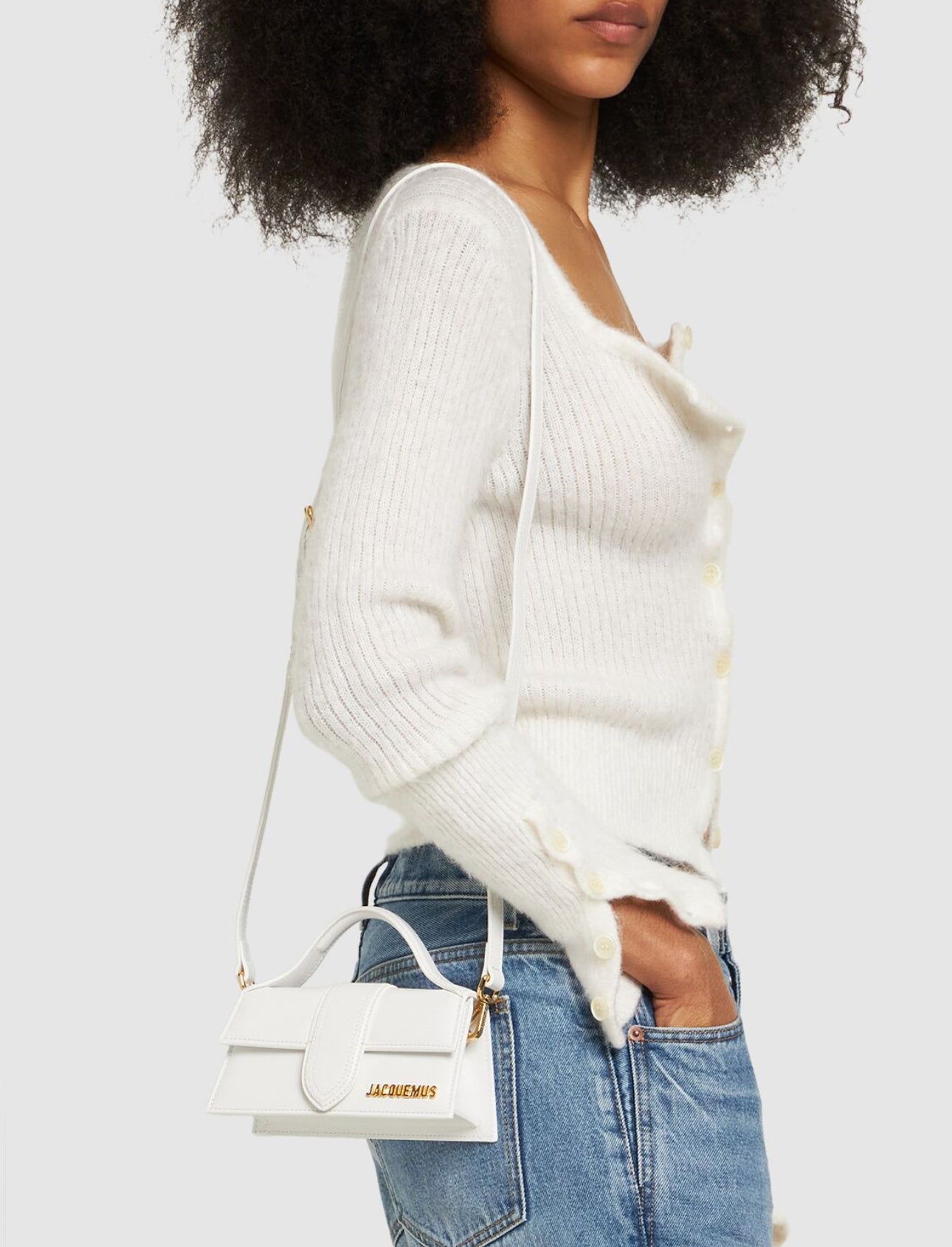 Jacquemus Le Bambino Leather Top Handle Bag