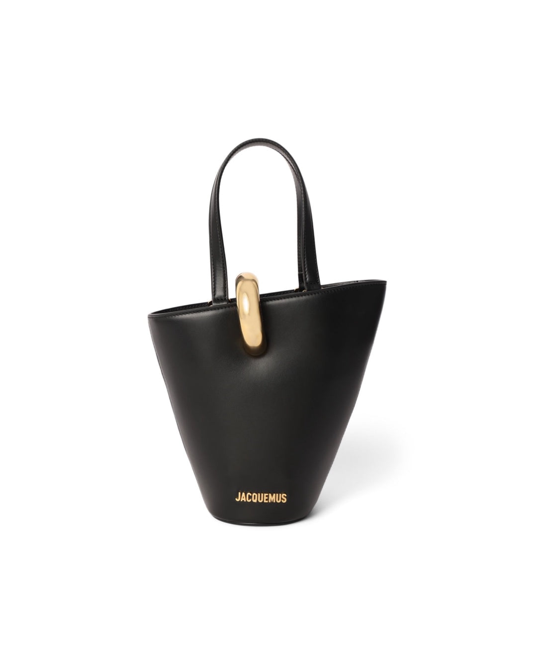 Jacquemus Le Petit Bambola Leather Top Handle Black Bag