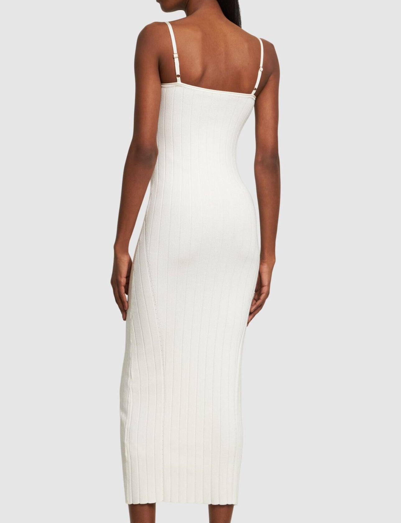 Jacquemus La Robe Sierra Bretelles Knit Midi Dress