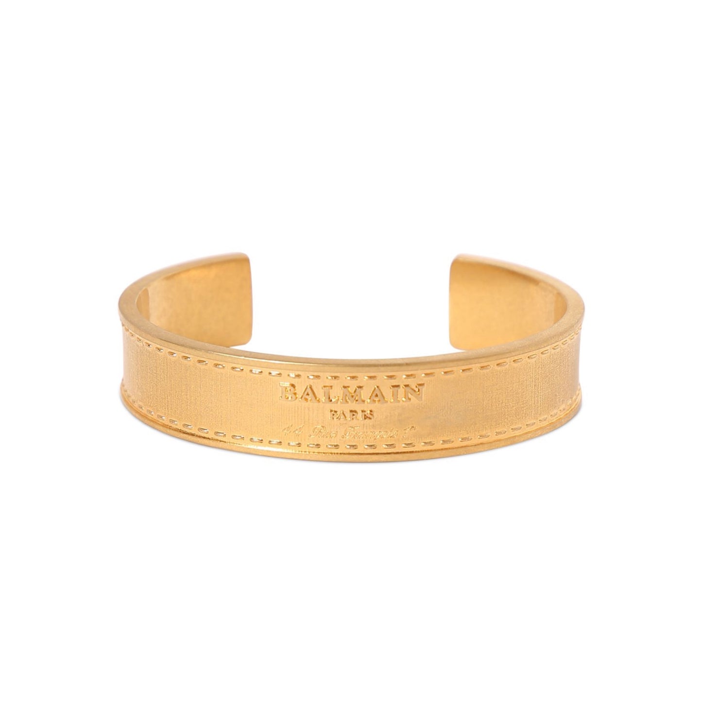 Balmain Signature Tubular Brass Bracelet