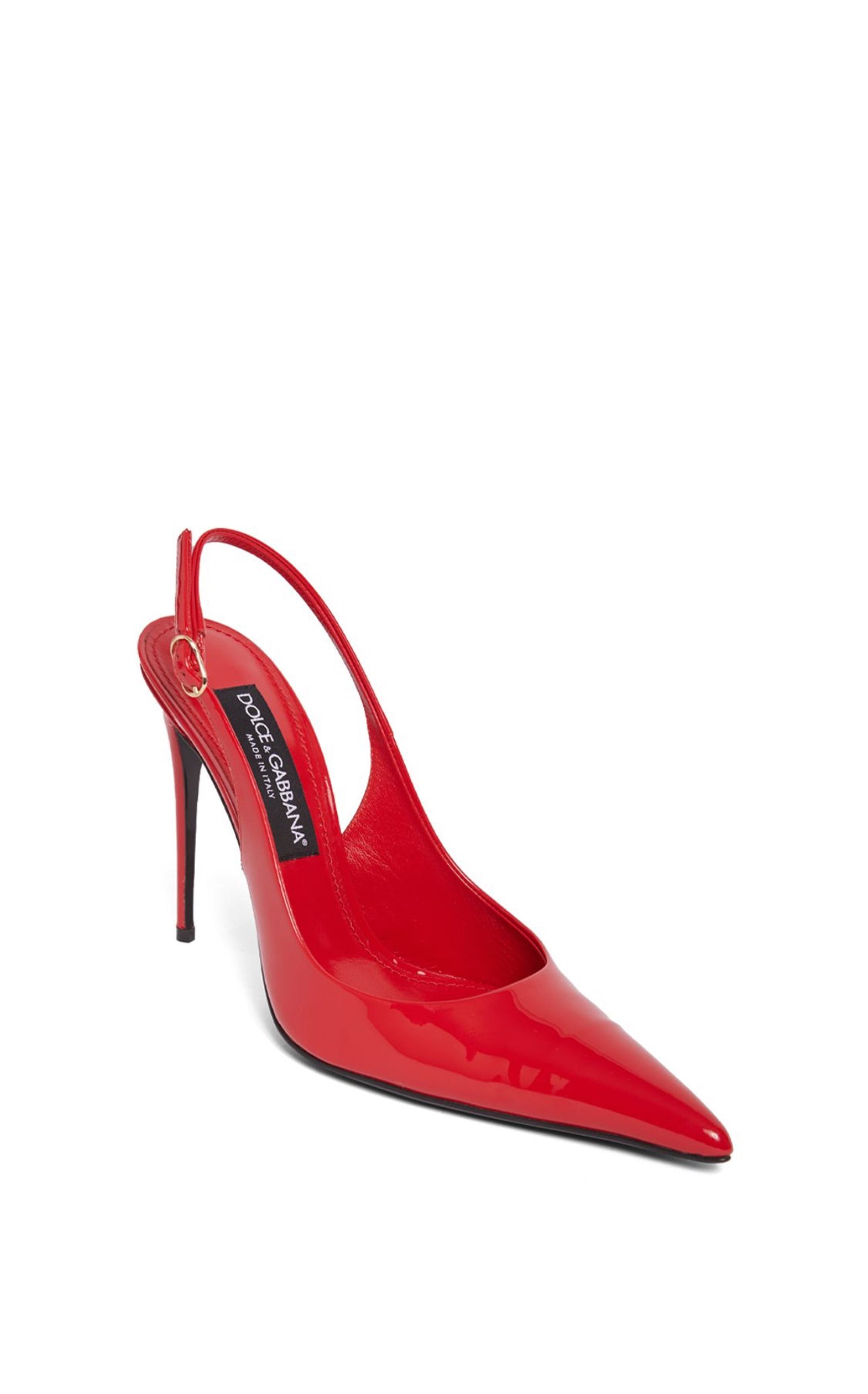 Dolce&Gabbana 105mm Lollo Patent Leather Slingbacks