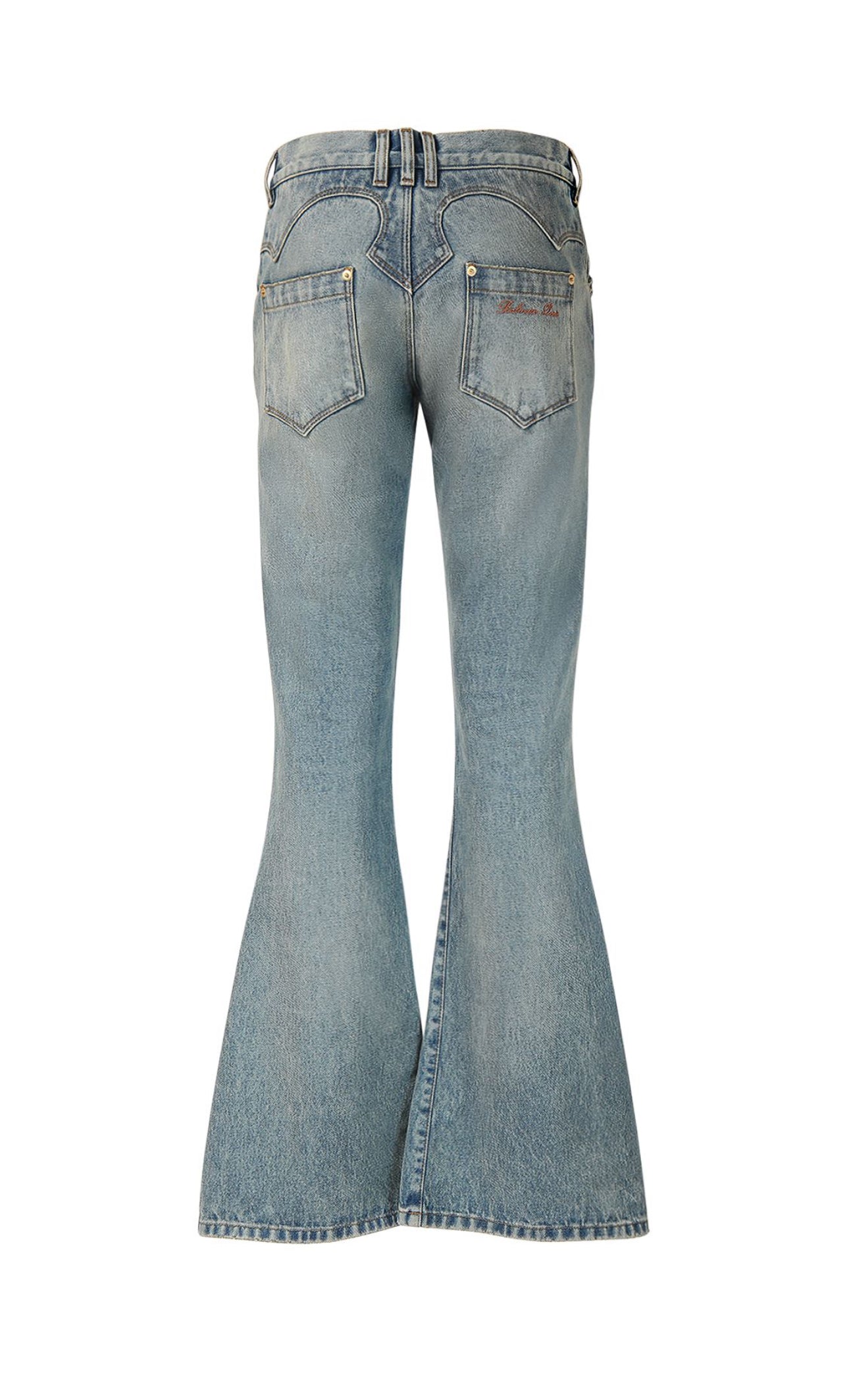 Balmain Western Crop Flared Denim Jeans