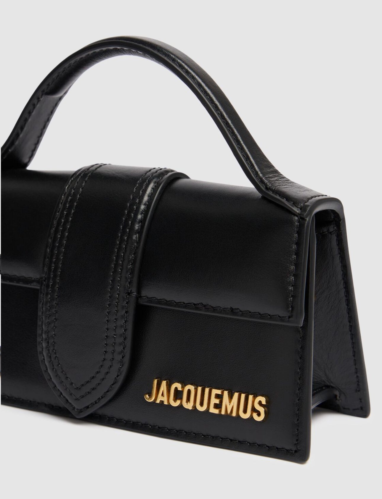 Jacquemus Le Bambino Leather Top Handle Bag Black