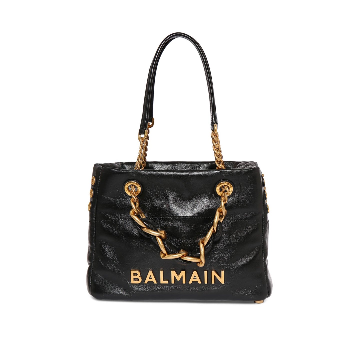 Balmain Small 1945 Soft Cabas Crinkled Leather