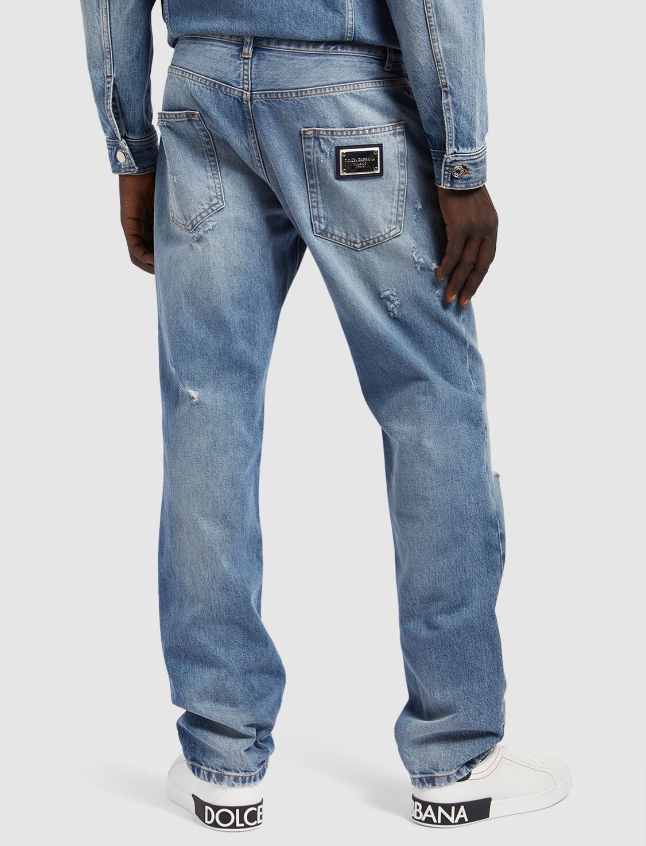 Dolce & Gabbana Distressed Denim Five Pocket Jeans