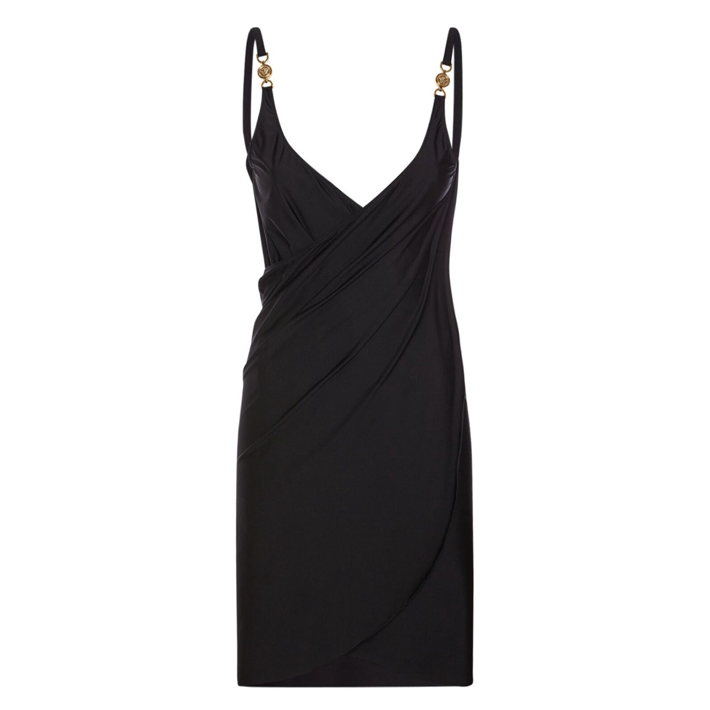 Versace Draped Jersey Mini Dress