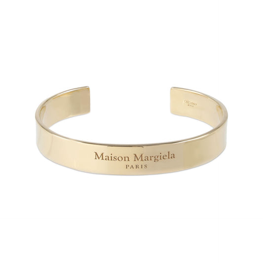 Maison Margiela Logo Engraved Thick Cuff Bracelet