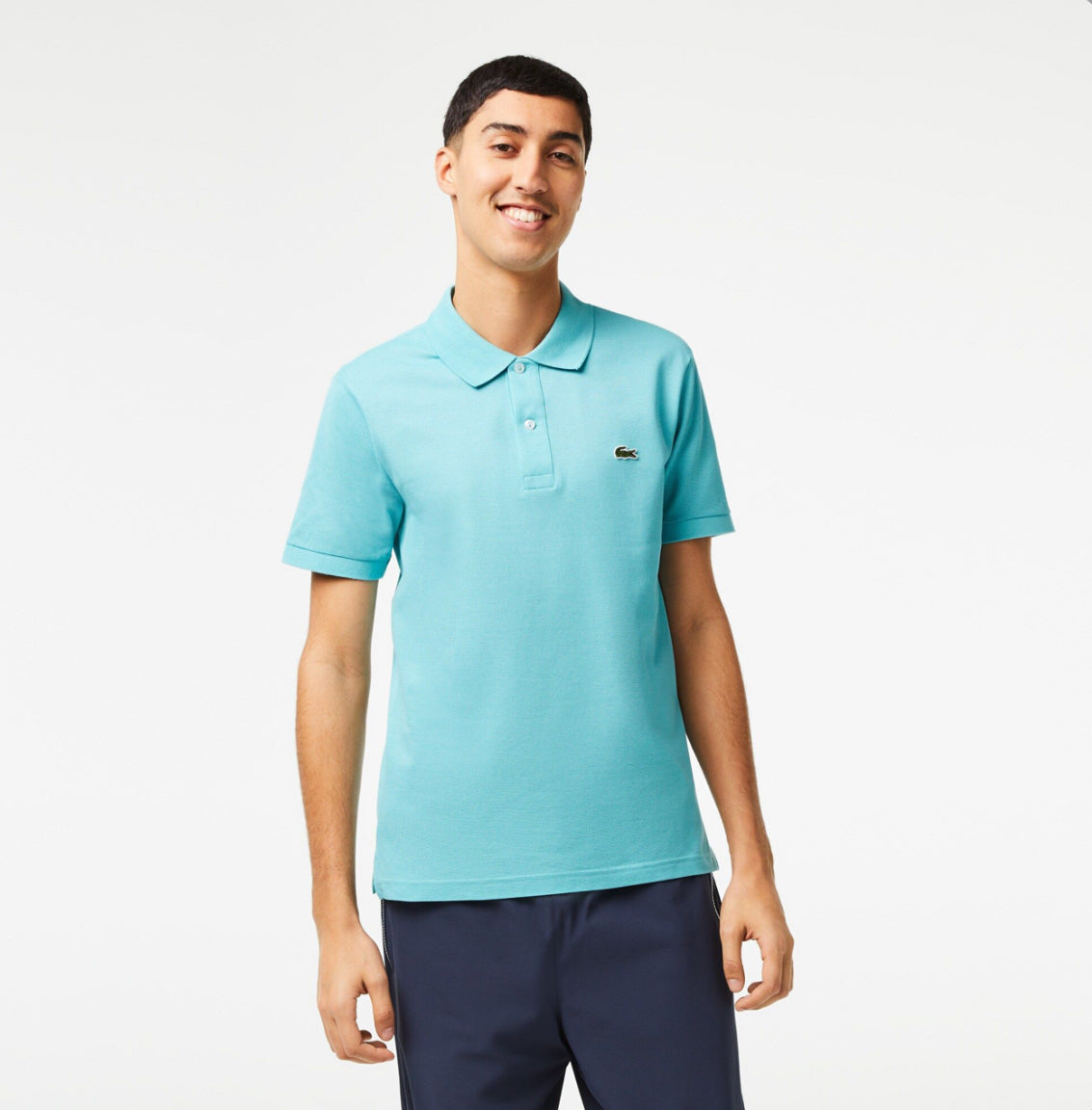 Lacoste Slim Fit Petit Piqué Polo Shirt - Light Turquoise