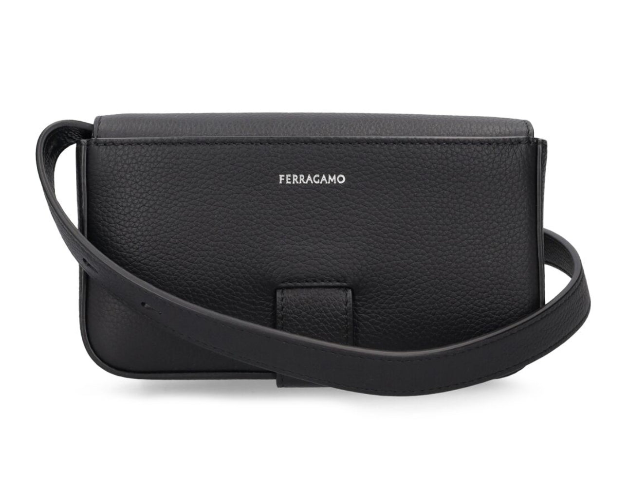 Ferragamo Twins Logo Leather Shoulder Bag