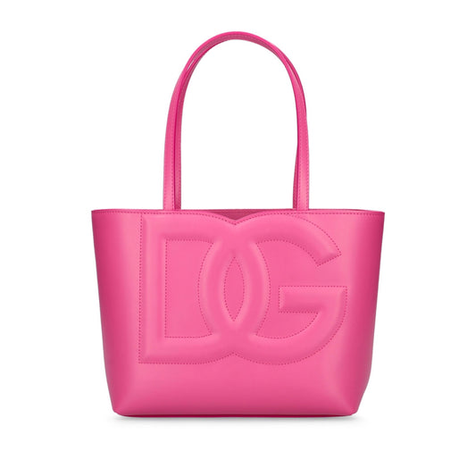 Dolce&Gabbana Small DG Logo Leather Tote Bag