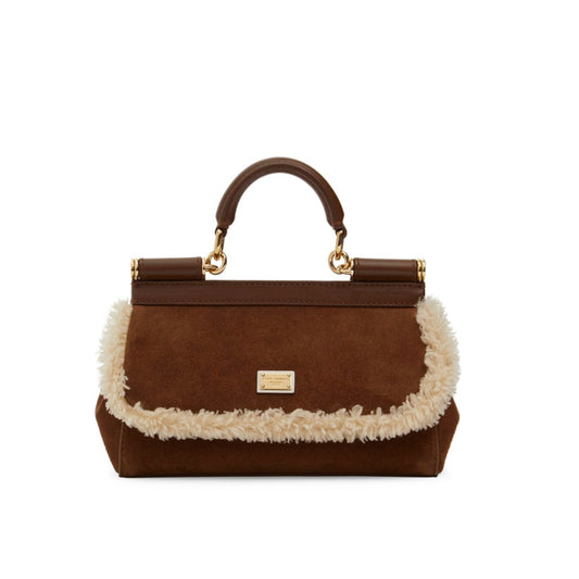 Dolce&Gabbana Small Elongated Sicily Suede Bag