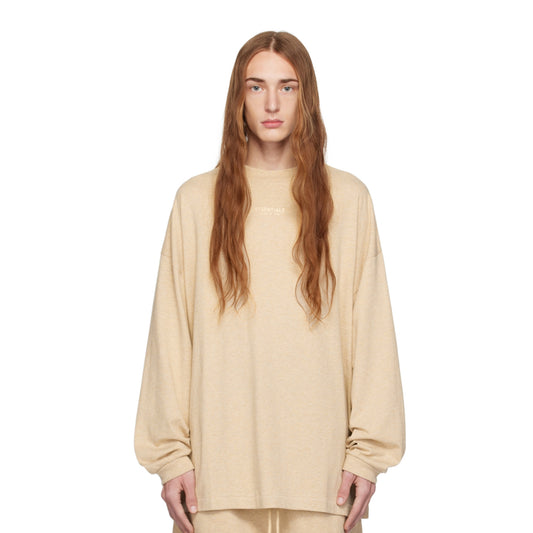 Fear Of God Essentials Beige Crewneck Long Sleeve T-shirt