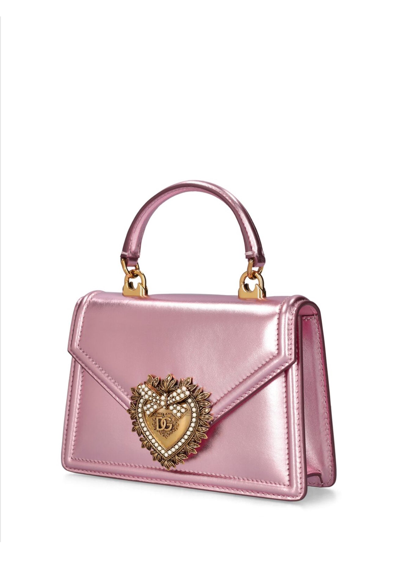 Dolce&Gabbana Mini Devotion Laminated Top Handle Bag