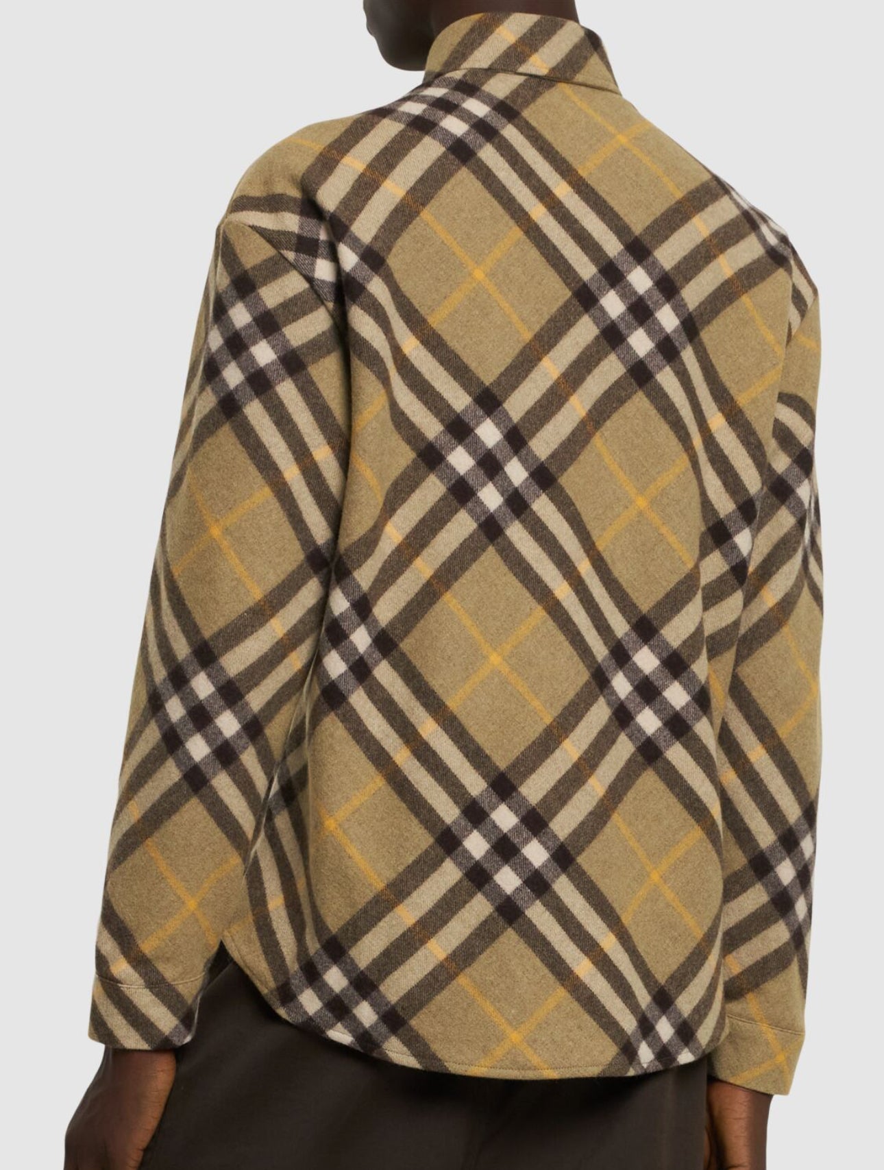 Burberry Check Wool Blend Casual Jacket